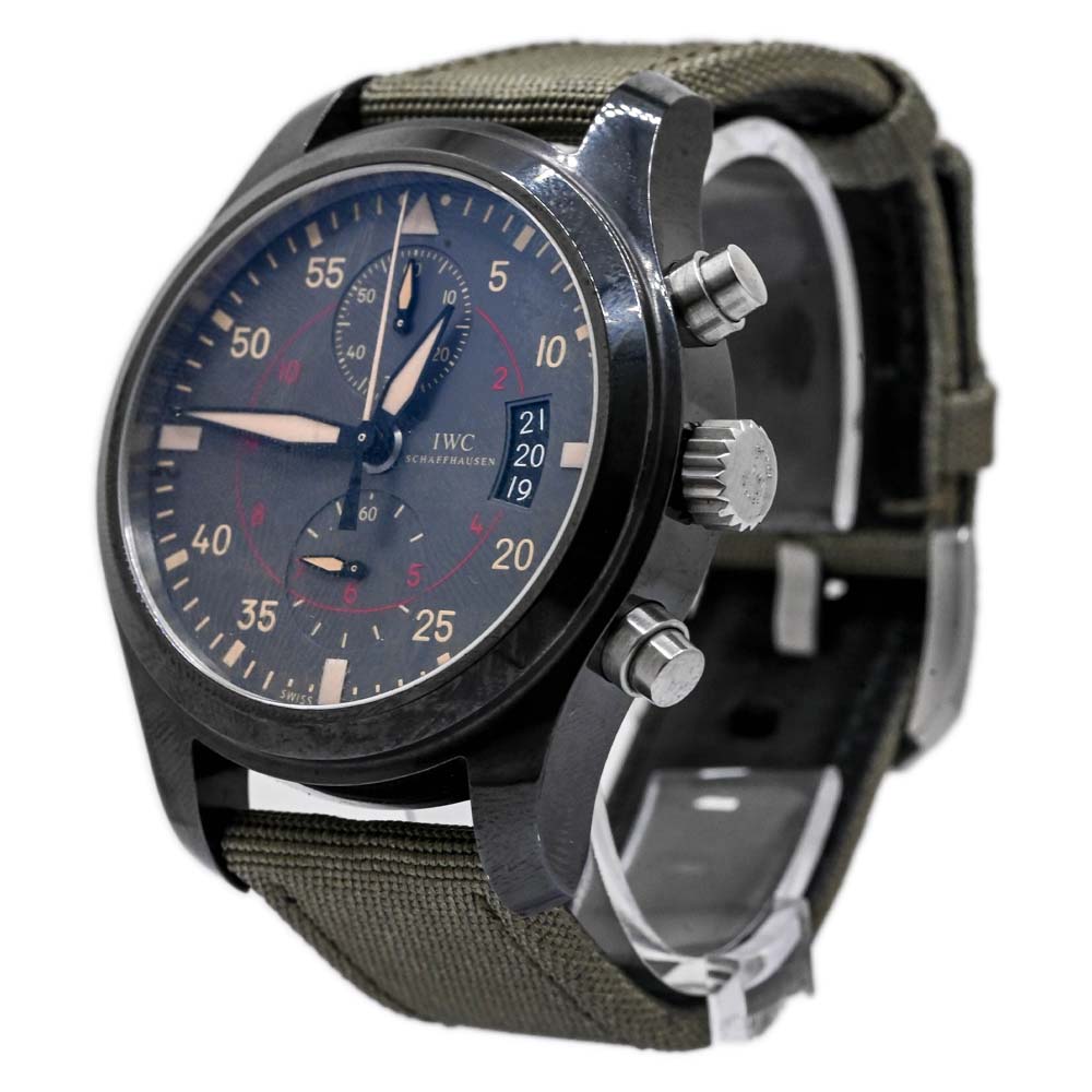 IWC Men's Pilot Chrono Chronograph Ceramic and Titanium 46mm Anthracite Chronograph Dial Watch Reference #: IW388002 - Happy Jewelers Fine Jewelry Lifetime Warranty