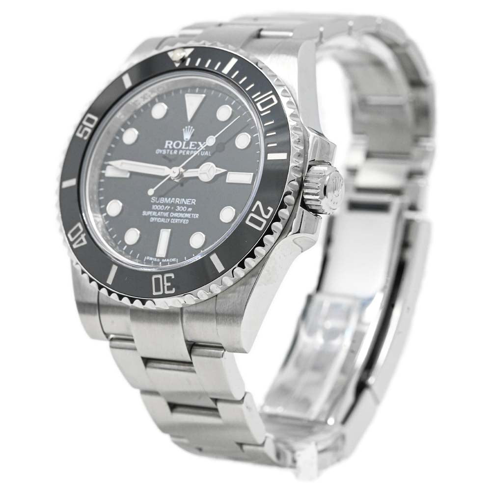 Rolex No Date Submariner 40mm Stainless Steel Black Dot Dial Watch Reference# 114060 - Happy Jewelers Fine Jewelry Lifetime Warranty