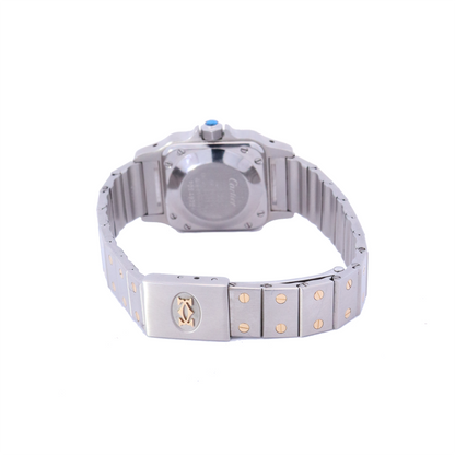 Cartier Santos Galbee Yellow Gold and Stainless Steel 24mm Grey Dial Watch | Ref# AC1430GR - Happy Jewelers Fine Jewelry Lifetime Warranty