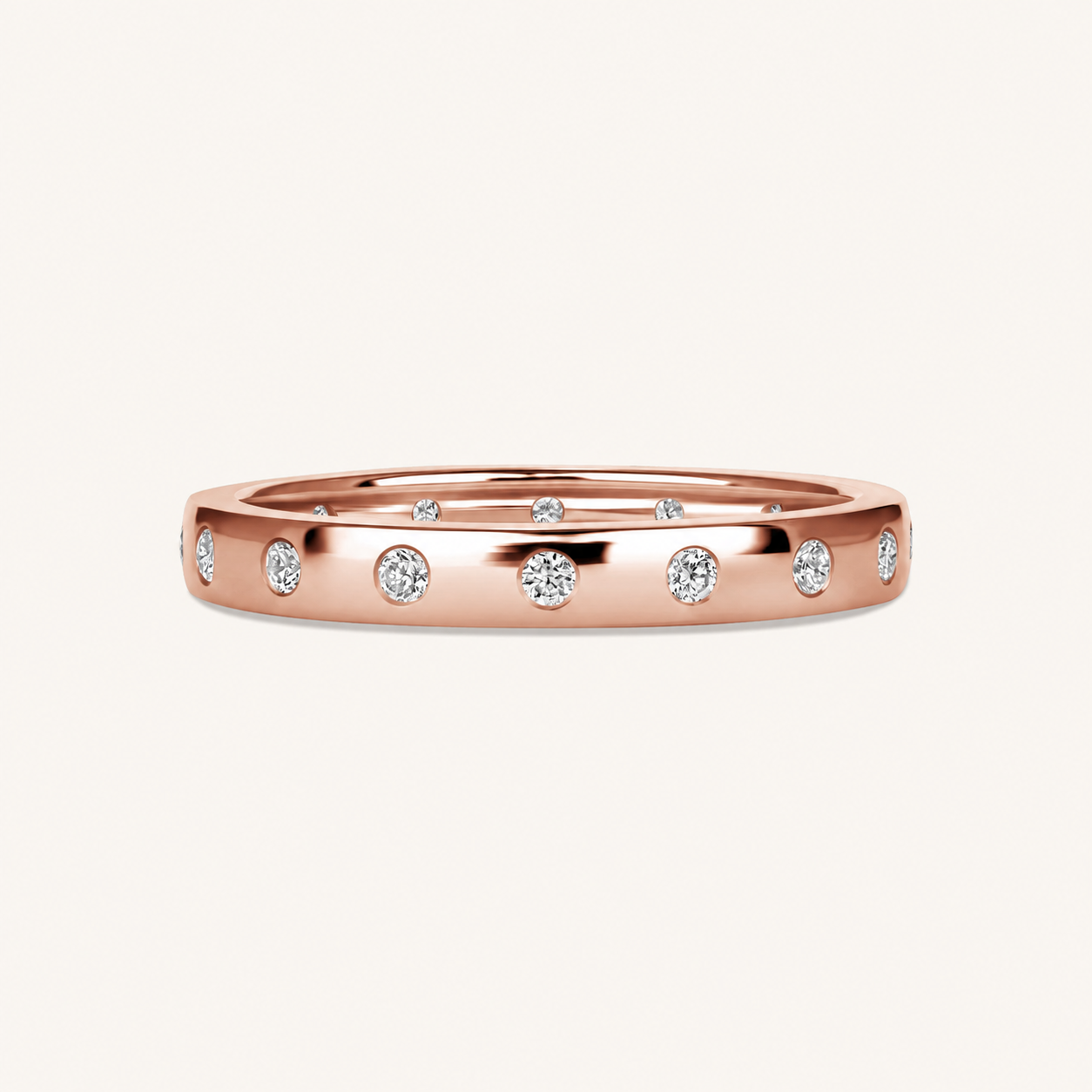 The Cassie Inlay Diamond Band
