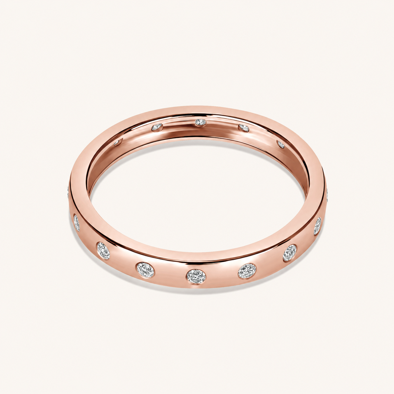 The Cassie Inlay Diamond Band