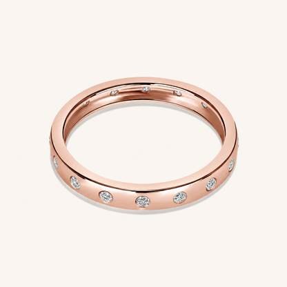 The Cassie Inlay Diamond Band