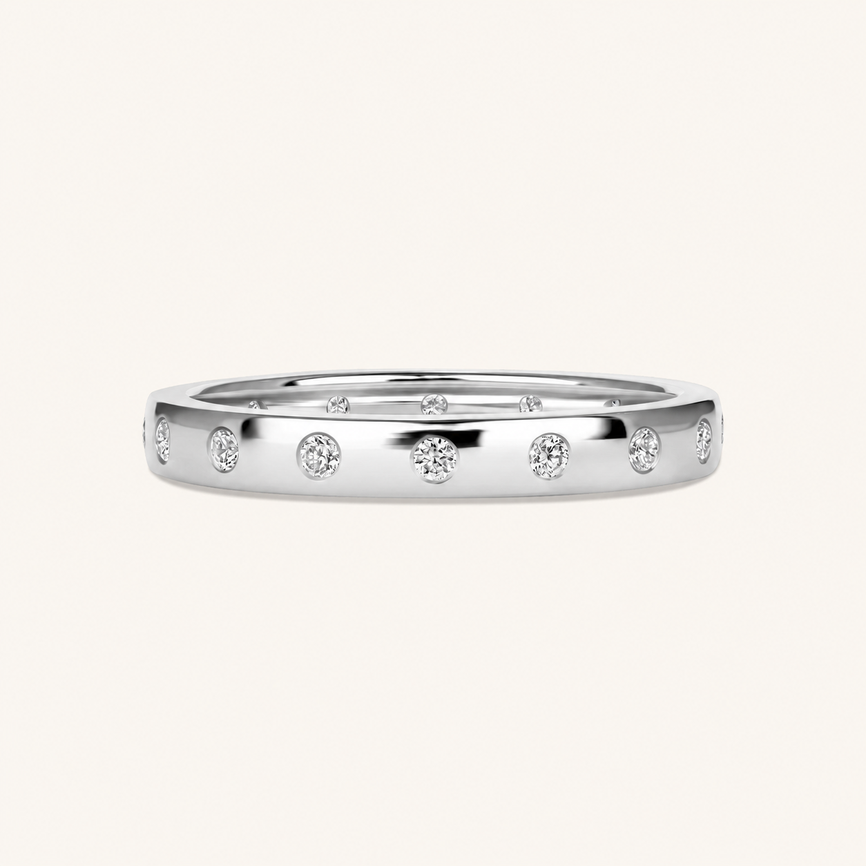 The Cassie Inlay Diamond Band