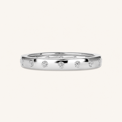 The Cassie Inlay Diamond Band