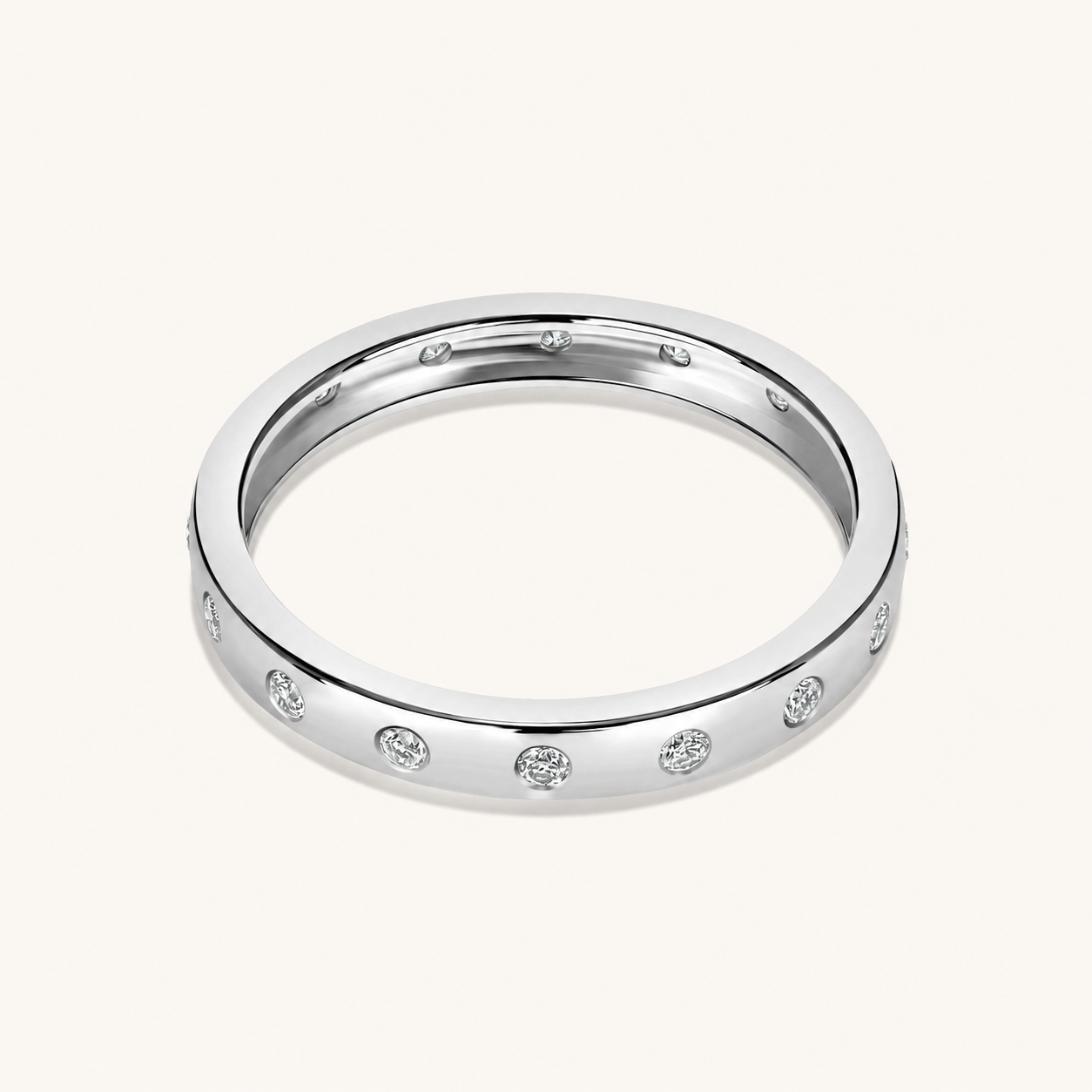 The Cassie Inlay Diamond Band