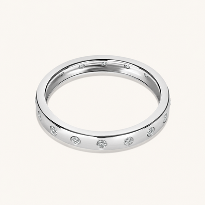 The Cassie Inlay Diamond Band