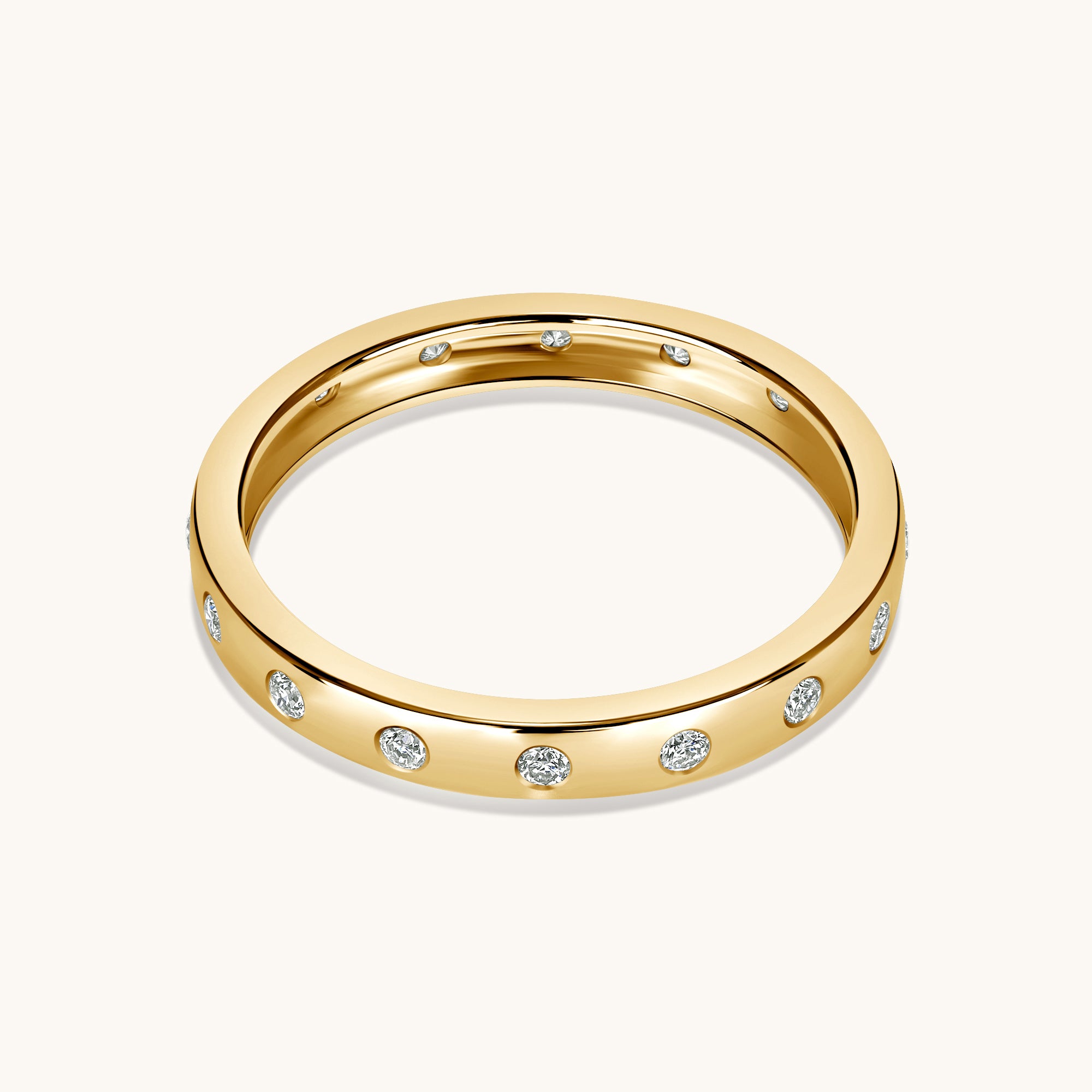 The Cassie Inlay Diamond Band