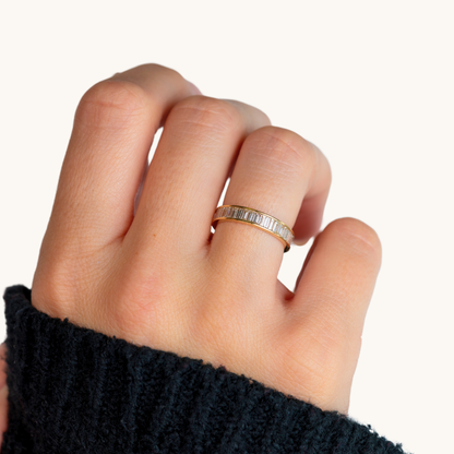 Channel Set Baguette Lab Diamond Band - Happy Jewelers Fine Jewelry Lifetime Warranty