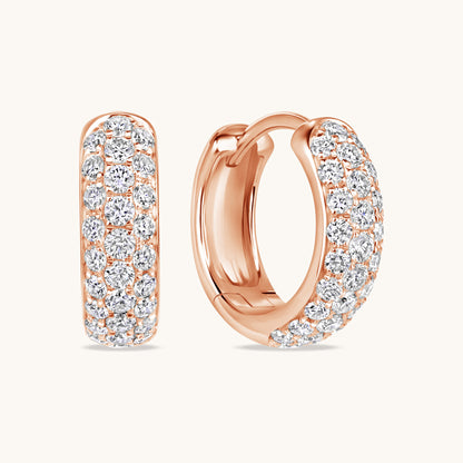 Chunky Pave Lab Diamond Huggie - Happy Jewelers Fine Jewelry Lifetime Warranty