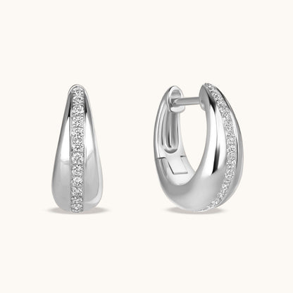 Chunky Diamond Huggie Earrings - Happy Jewelers Fine Jewelry Lifetime Warranty