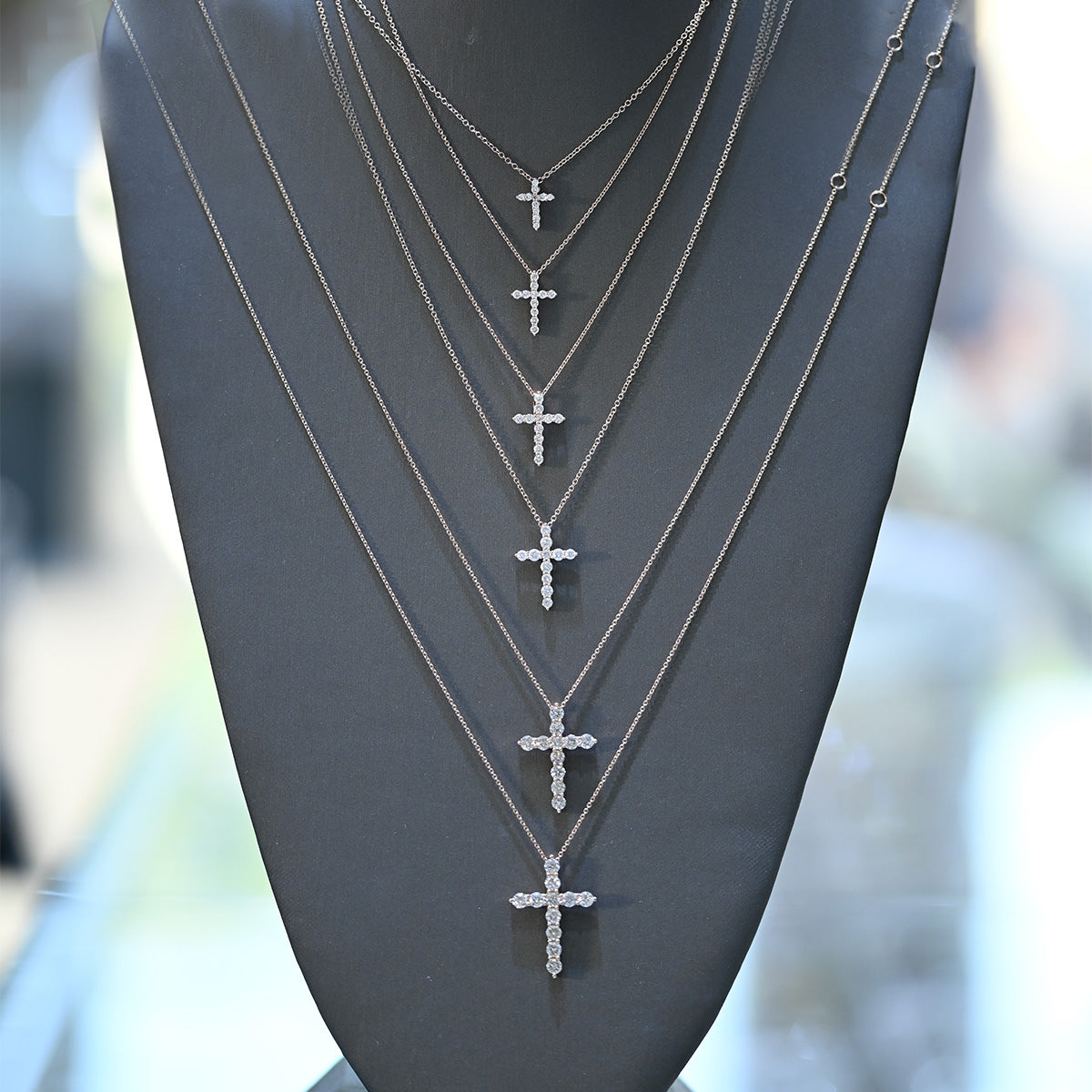 Classic Diamond Cross Necklace – Happy Jewelers