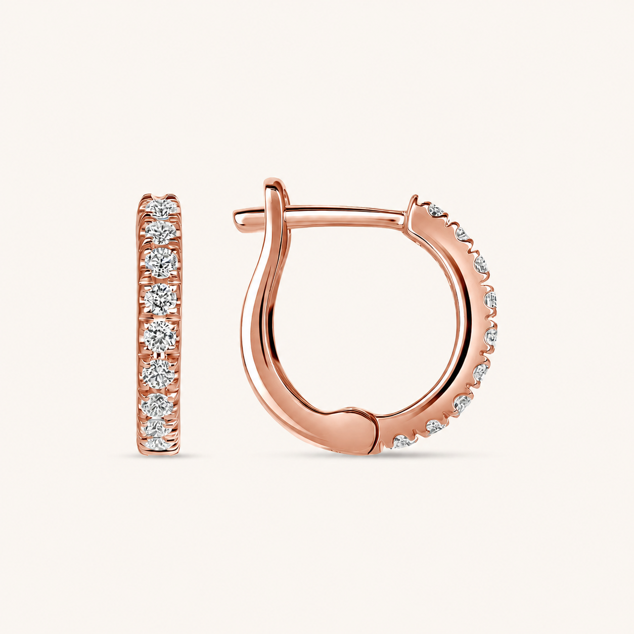 Classic Diamond Huggie Earrings