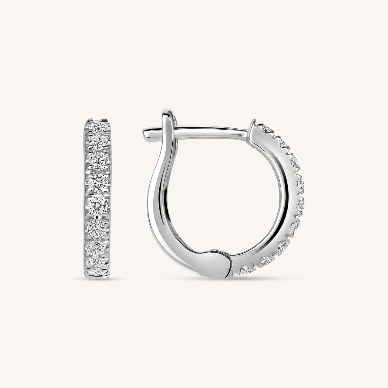Classic Diamond Huggie Earrings