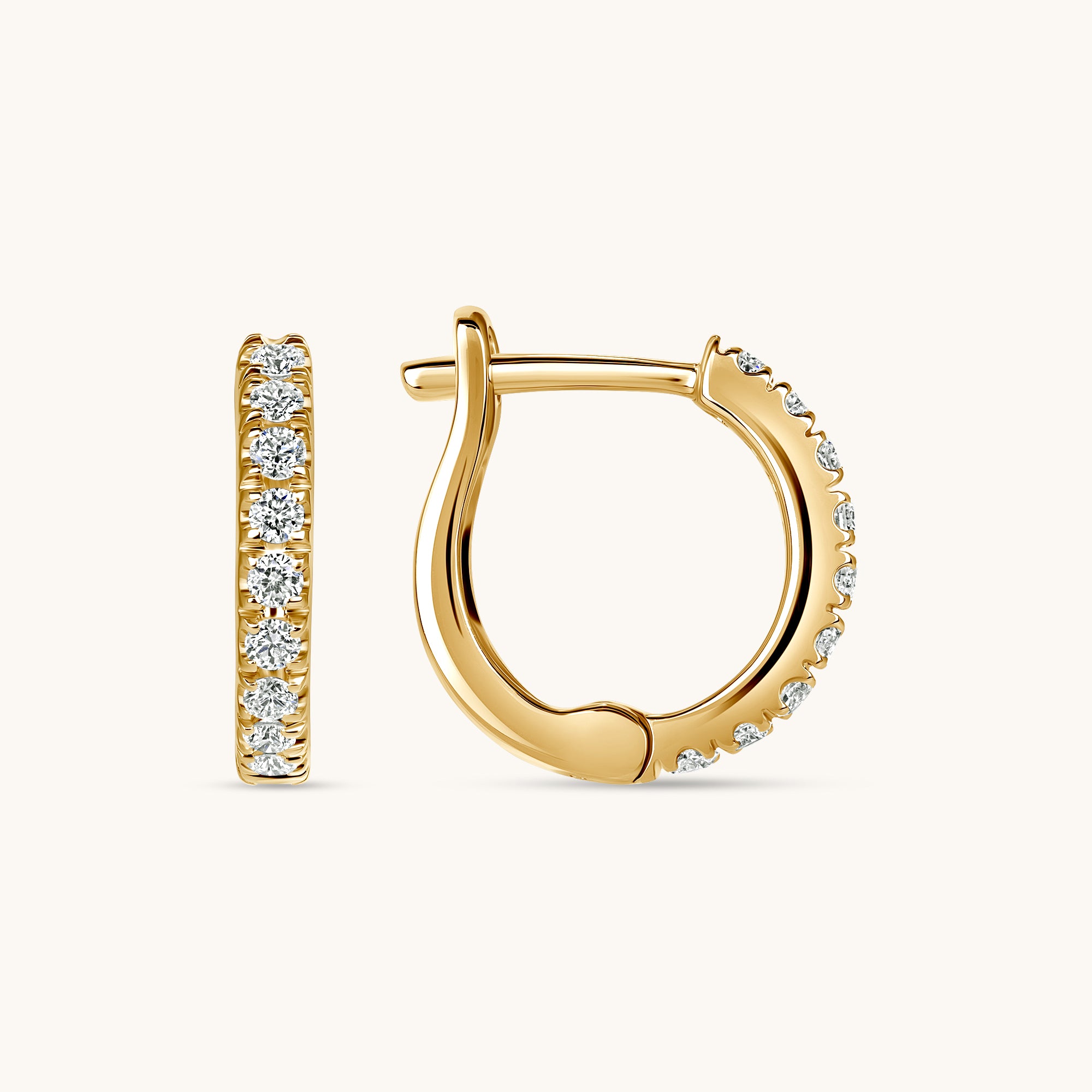 Classic Diamond Huggie Earrings