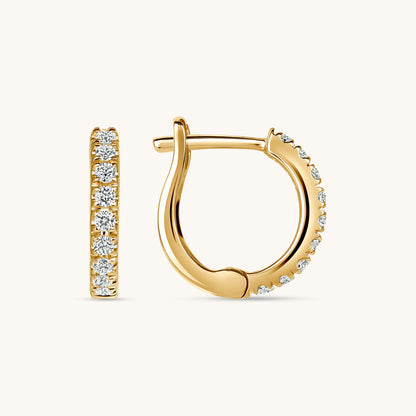 Classic Diamond Huggie Earrings