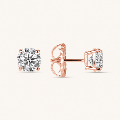 Lab Created Classic Diamond Stud Earrings