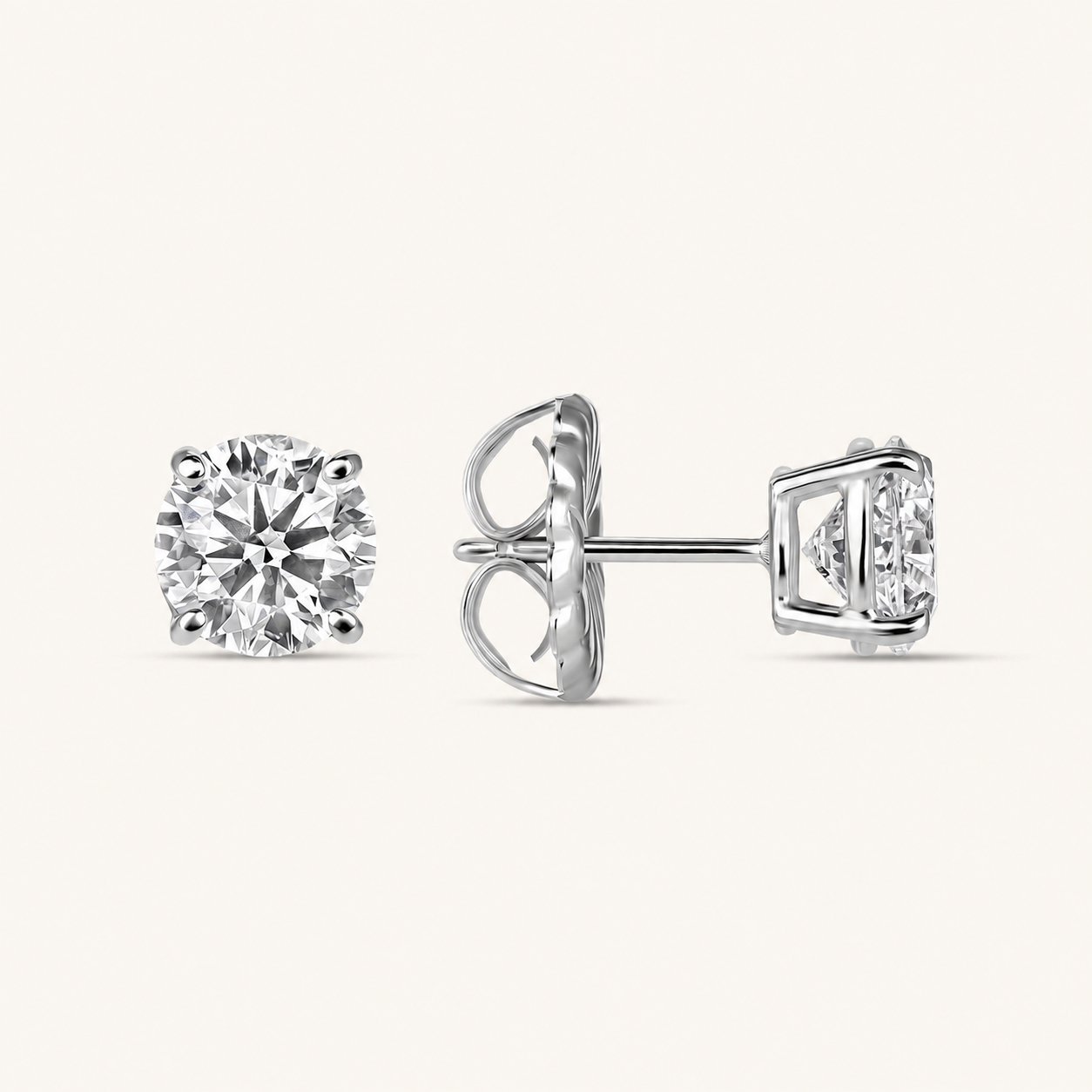 Men's Classic Lab Diamond Stud Earrings