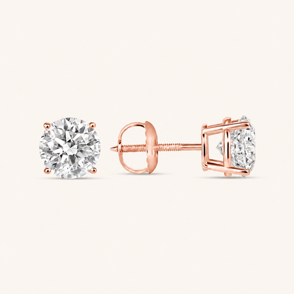 Lab Created Classic Diamond Stud Earrings