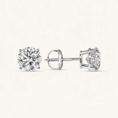 Lab Created Classic Diamond Stud Earrings