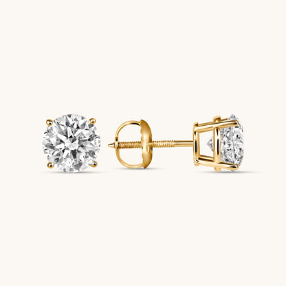 Men's Classic Lab Diamond Stud Earrings