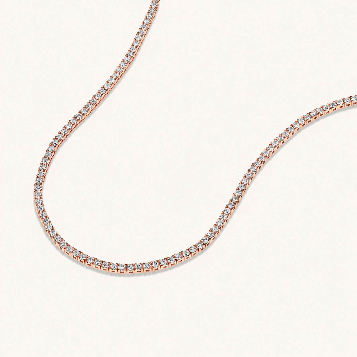 Natural Diamond Tennis Necklace