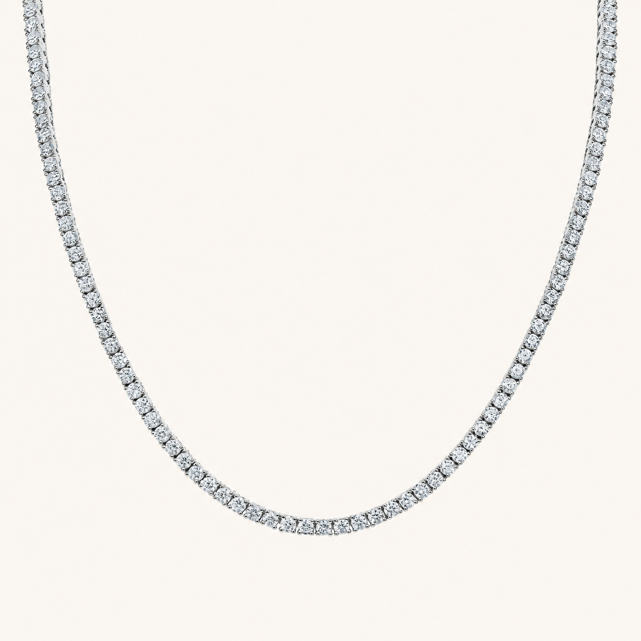 Natural Diamond Tennis Necklace