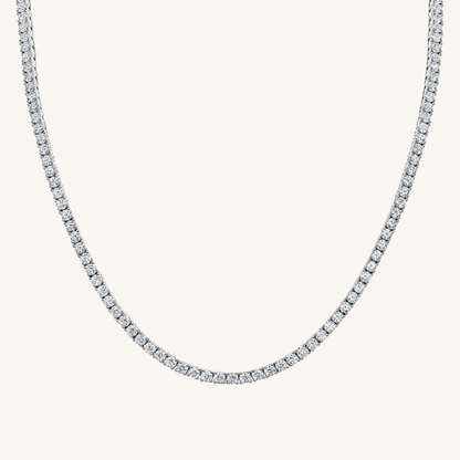 Natural Diamond Tennis Necklace