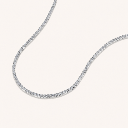 Natural Diamond Tennis Necklace