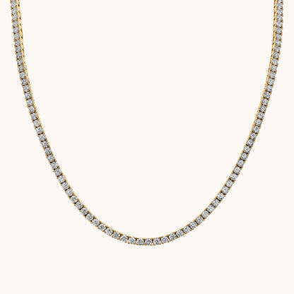 Natural Diamond Tennis Necklace