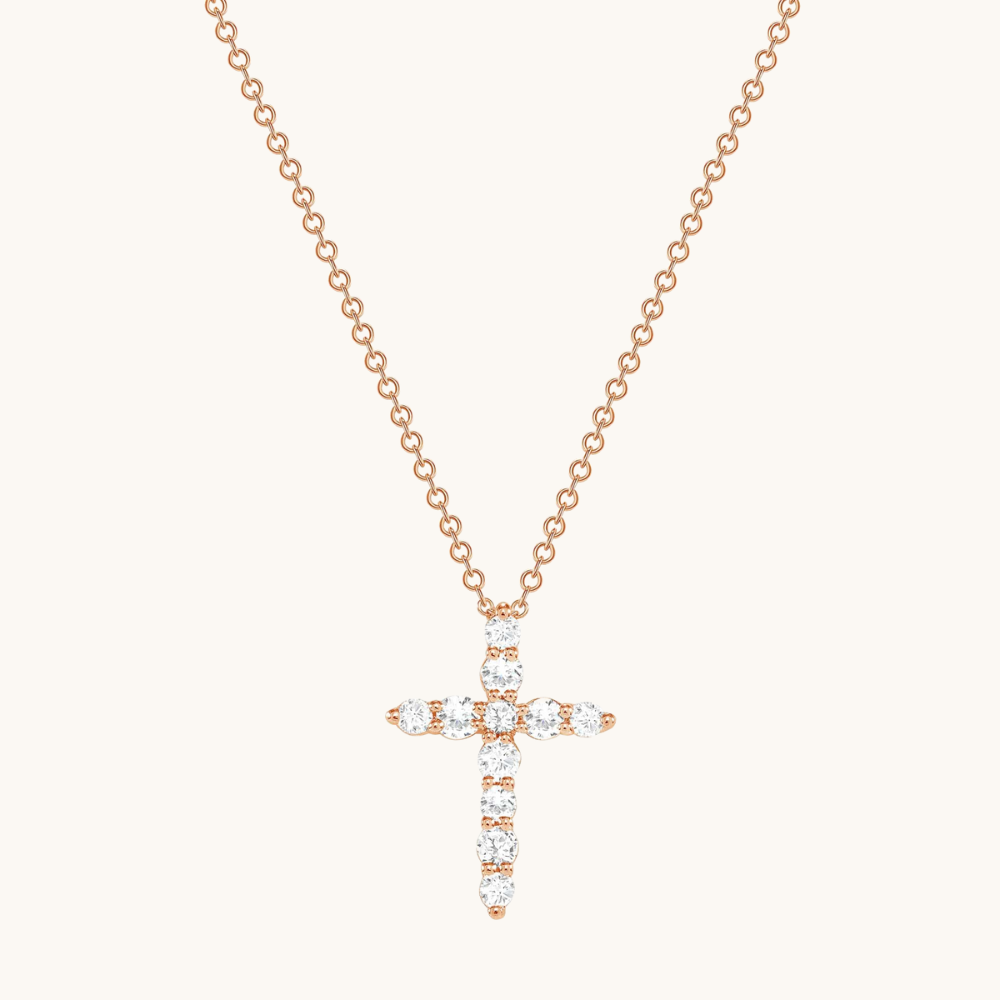 Classic Diamond Cross Necklace - Happy Jewelers Fine Jewelry Lifetime Warranty