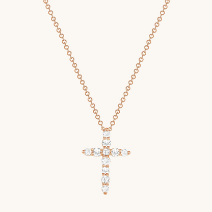 Classic Diamond Cross Necklace - Happy Jewelers Fine Jewelry Lifetime Warranty