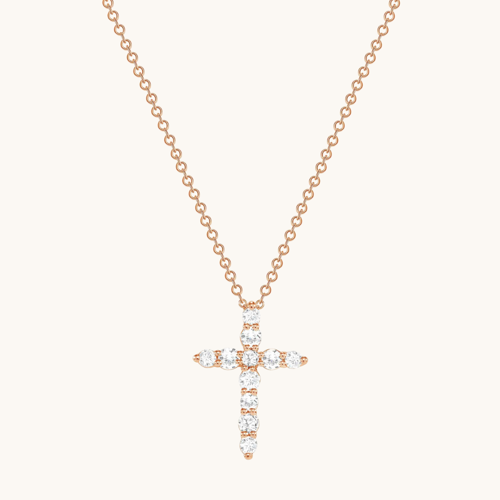 Classic Diamond Cross Necklace