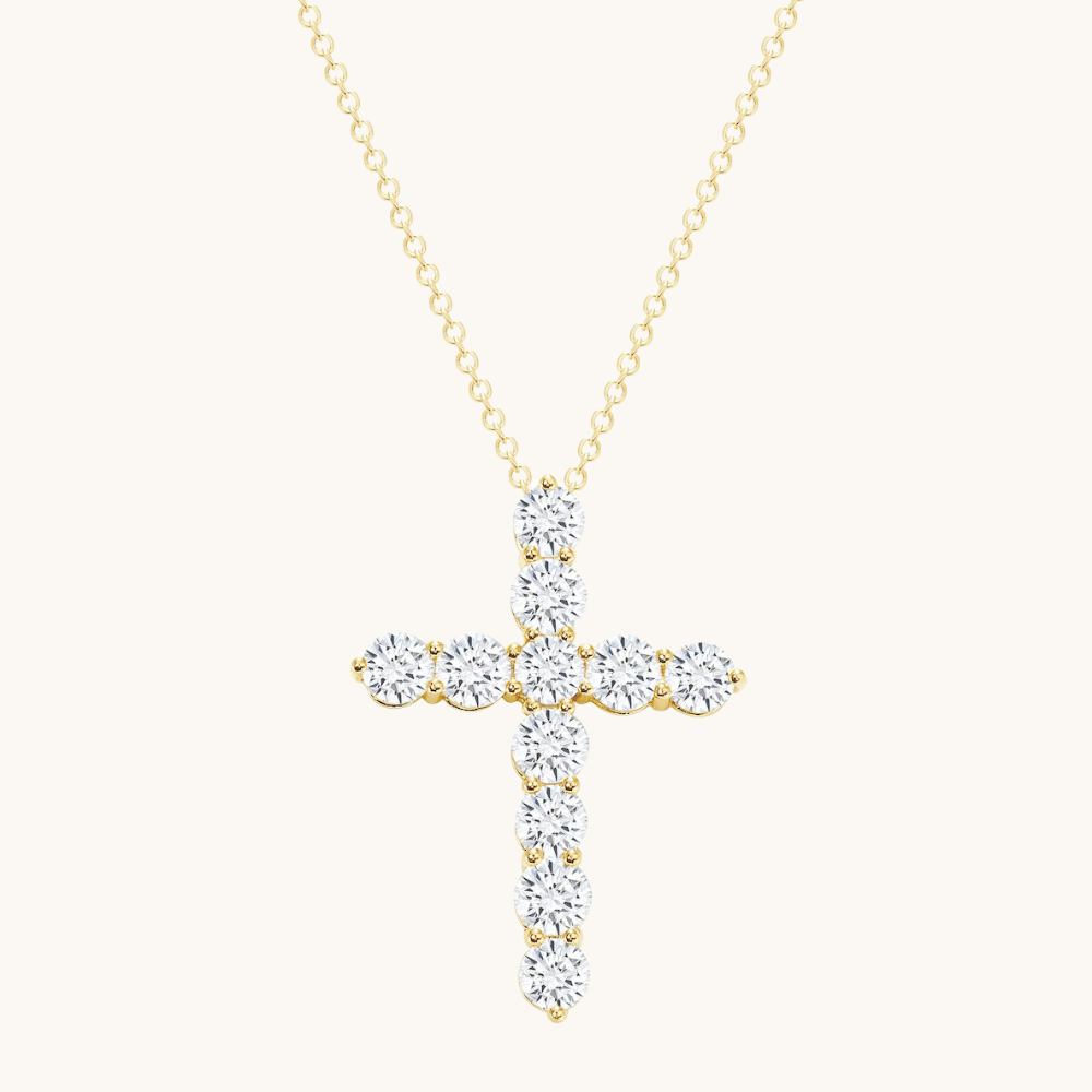 Classic Diamond Cross Necklace - Happy Jewelers Fine Jewelry Lifetime Warranty