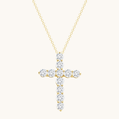 Classic Diamond Cross Necklace - Happy Jewelers Fine Jewelry Lifetime Warranty