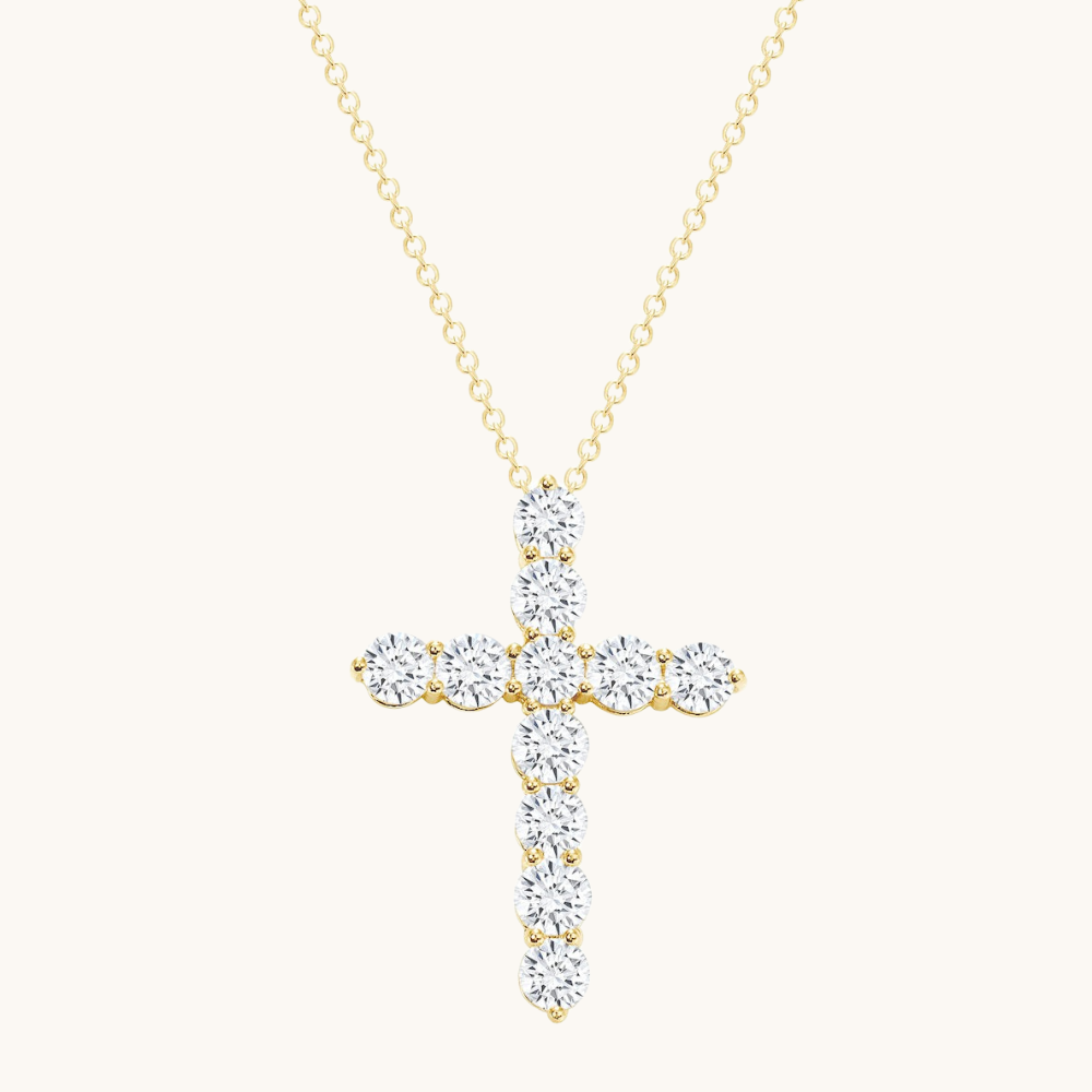 Classic Diamond Cross Necklace