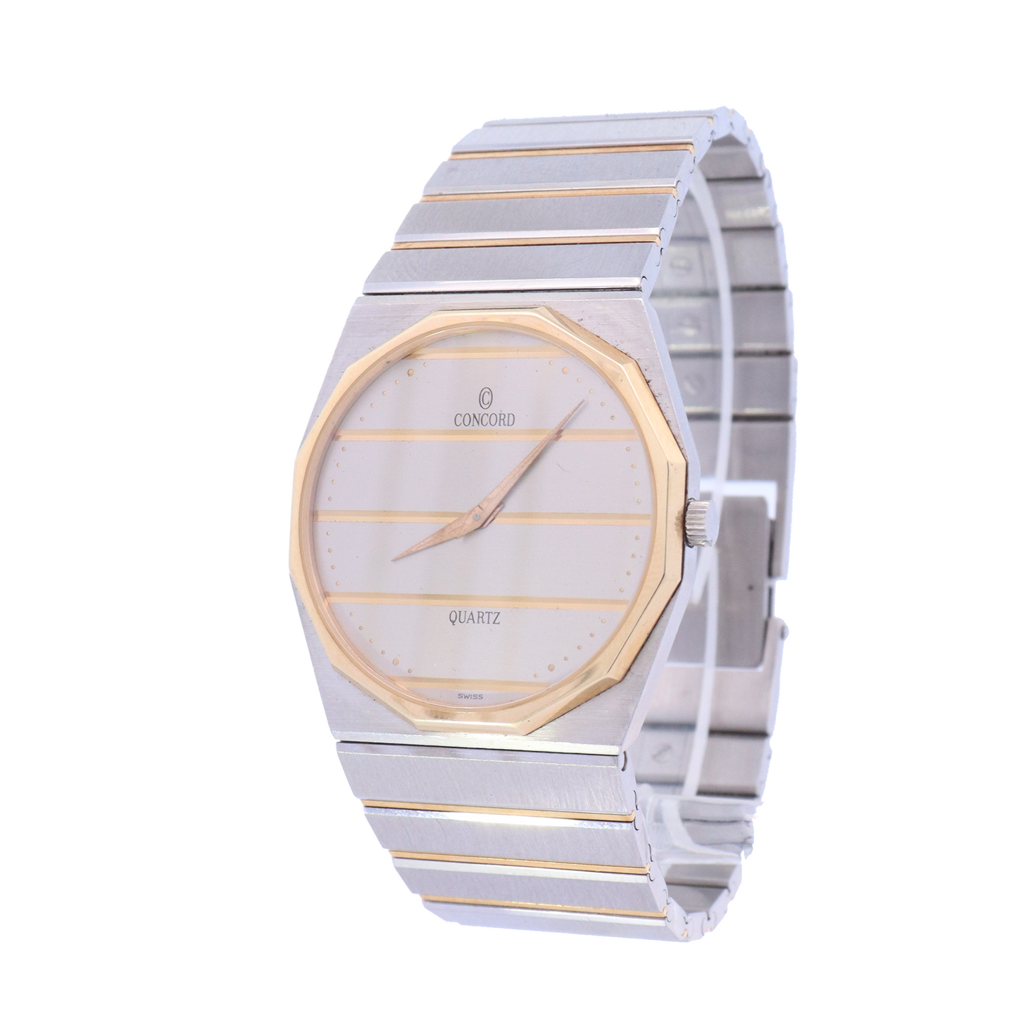 Concord Mariner Yellow Gold & Stainless Steel Grey and Gold Dial Watch | Ref# 1581117 - Happy Jewelers Fine Jewelry Lifetime Warranty
