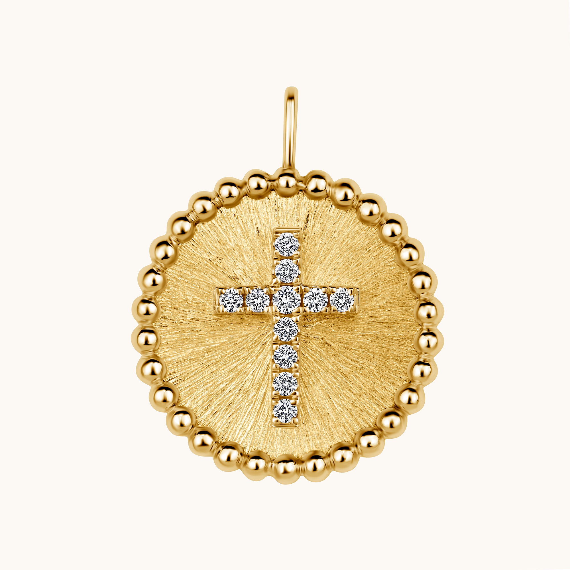 Cross Diamond Coin Pendant - Happy Jewelers Fine Jewelry Lifetime Warranty