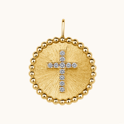 Cross Diamond Coin Pendant - Happy Jewelers Fine Jewelry Lifetime Warranty
