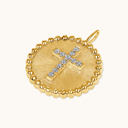 Cross Diamond Coin Pendant - Happy Jewelers Fine Jewelry Lifetime Warranty