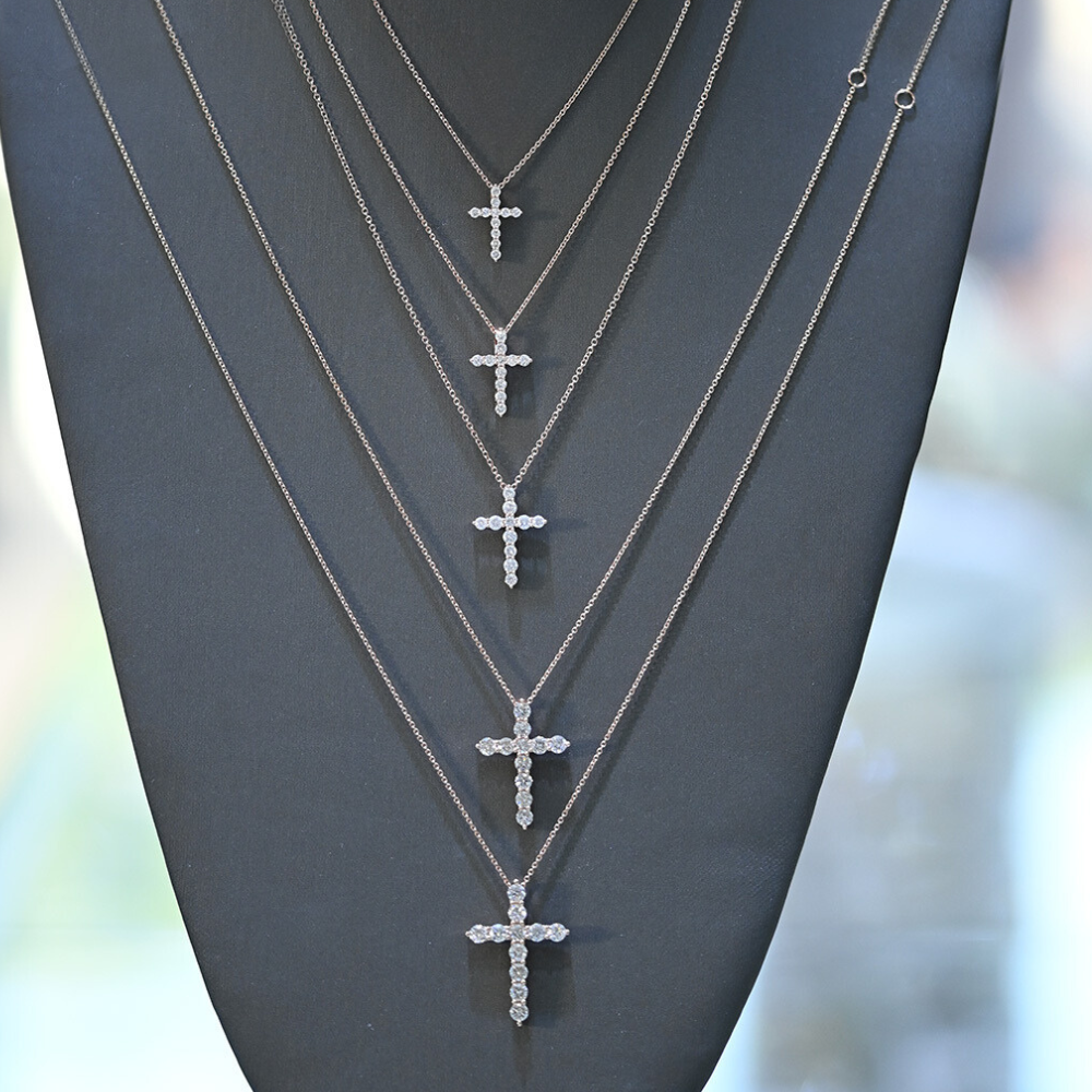 Classic Diamond Cross Necklace