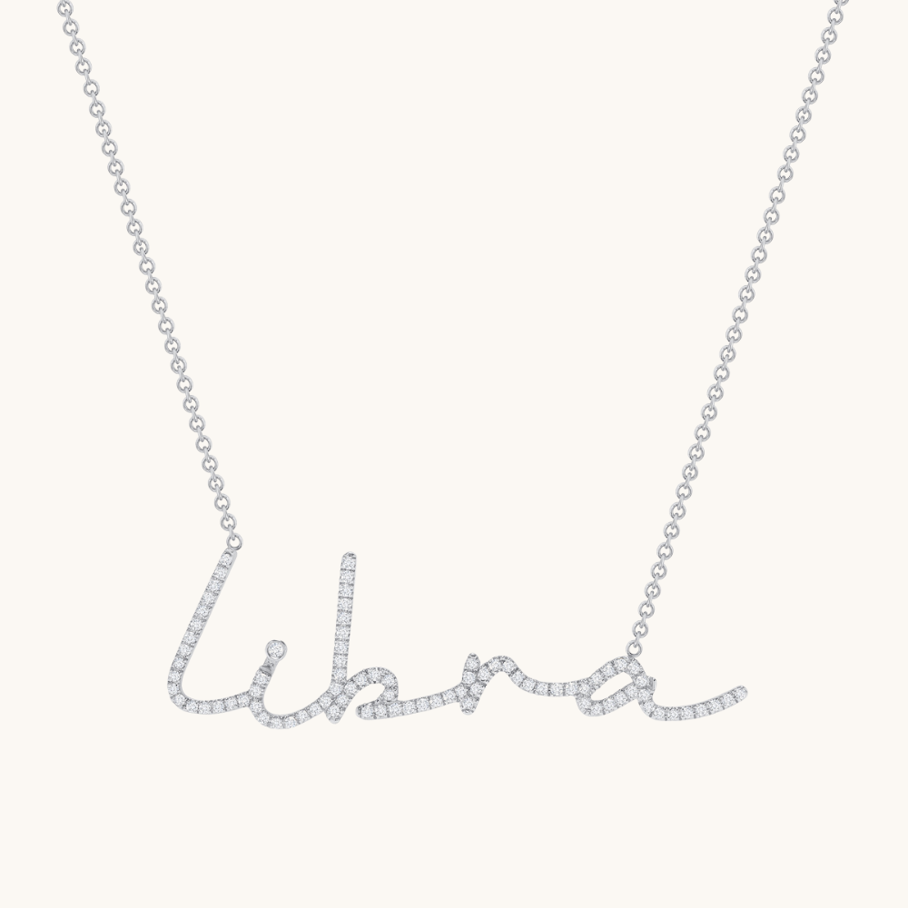 Cursive Diamond Name Necklace - Happy Jewelers Fine Jewelry Lifetime Warranty