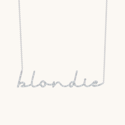 Cursive Diamond Name Necklace - Happy Jewelers Fine Jewelry Lifetime Warranty