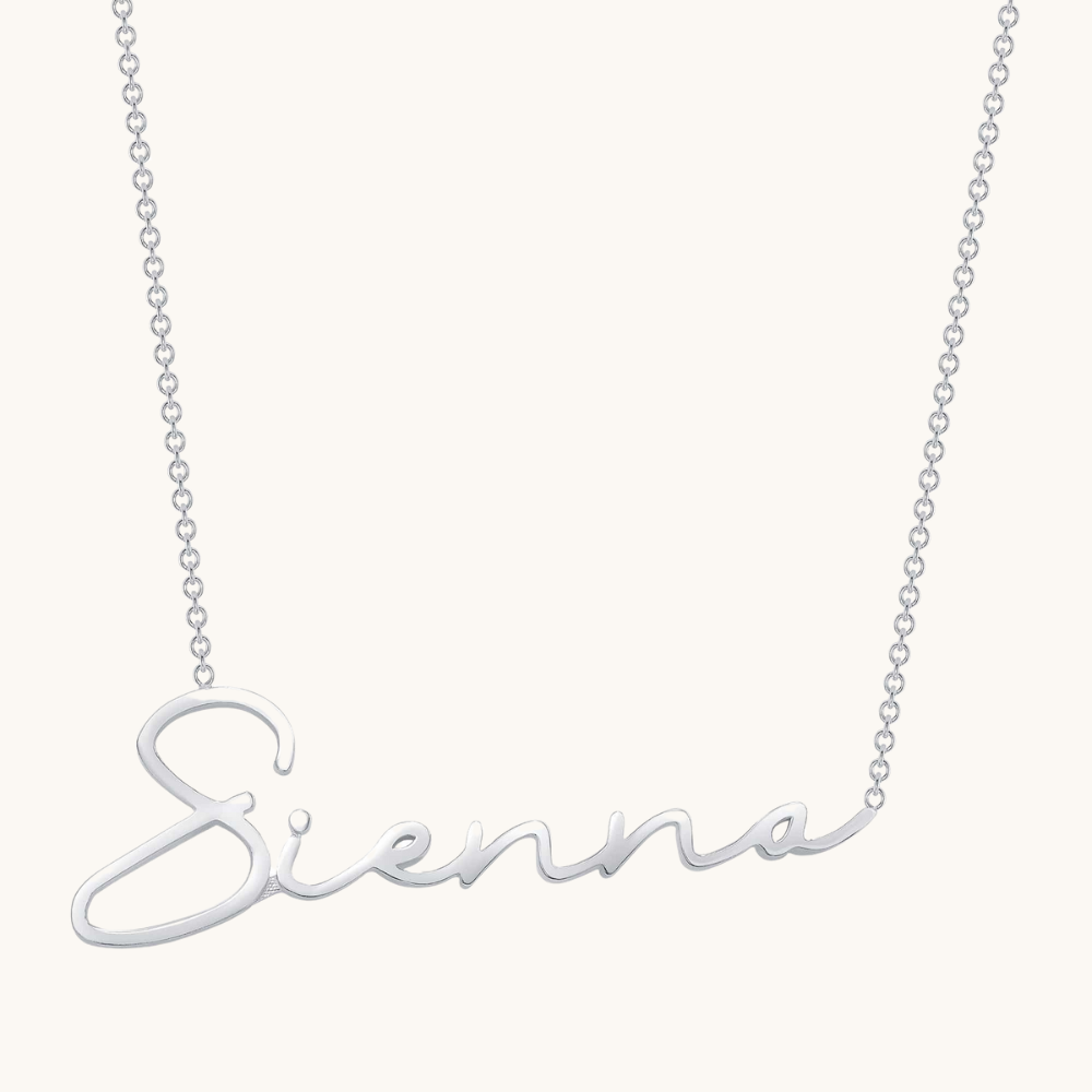 Necklace, 14k Gold Cursive Name Necklace Personalized Name