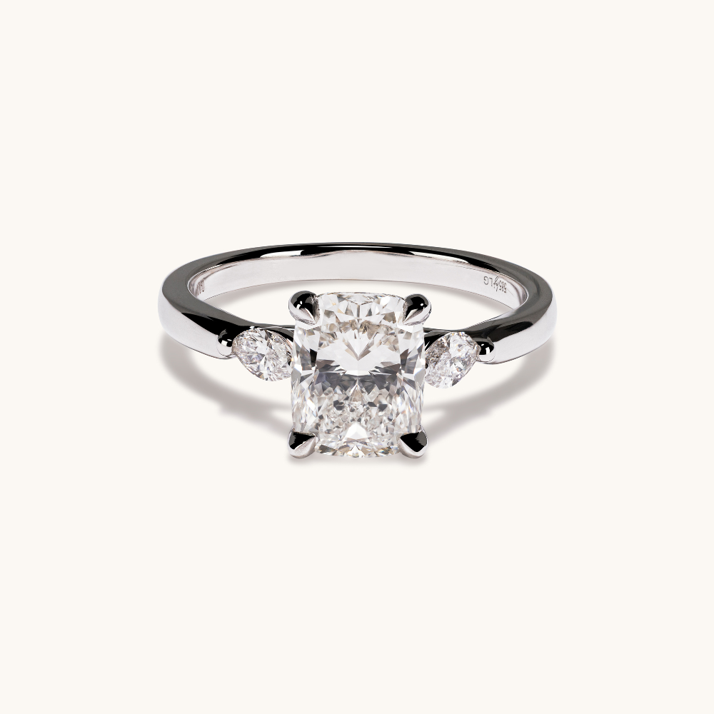 1.63 Cushion Lab Diamond Engagement Ring