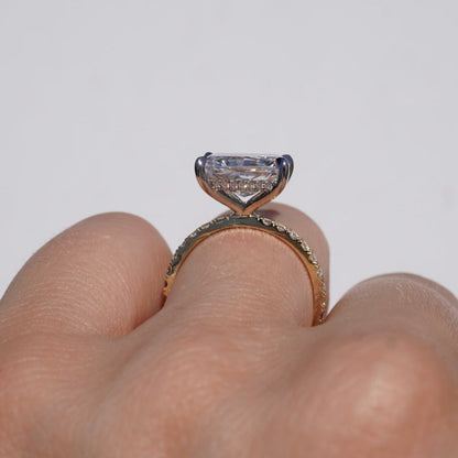 4.06 Carat Lab Radiant East-West Engagement Ring - Happy Jewelers Fine Jewelry Lifetime Warranty