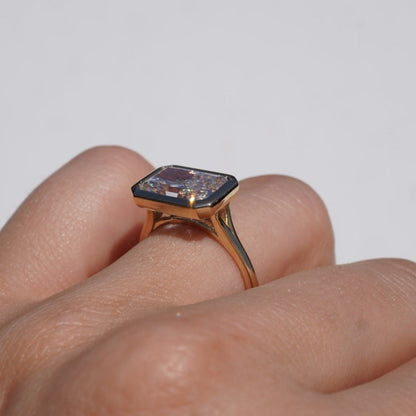 4.01 Carat Lab Radiant East-West Engagement Ring - Happy Jewelers Fine Jewelry Lifetime Warranty