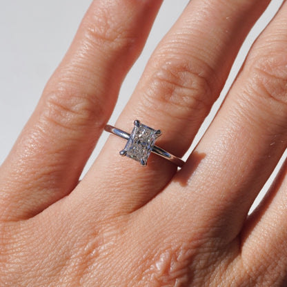 1.24 Radiant Lab Diamond Engagement Ring - Happy Jewelers Fine Jewelry Lifetime Warranty