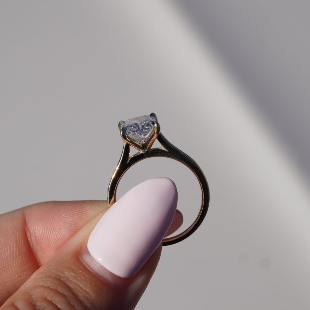 2.60 Radiant Natural Diamond Engagement Ring