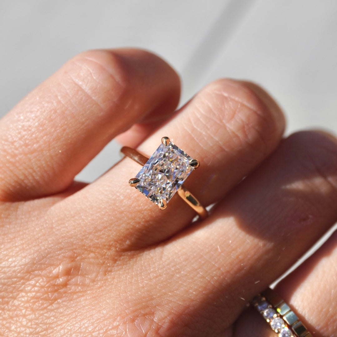 2.59 Radiant Lab Diamond Engagement Ring - Happy Jewelers Fine Jewelry Lifetime Warranty