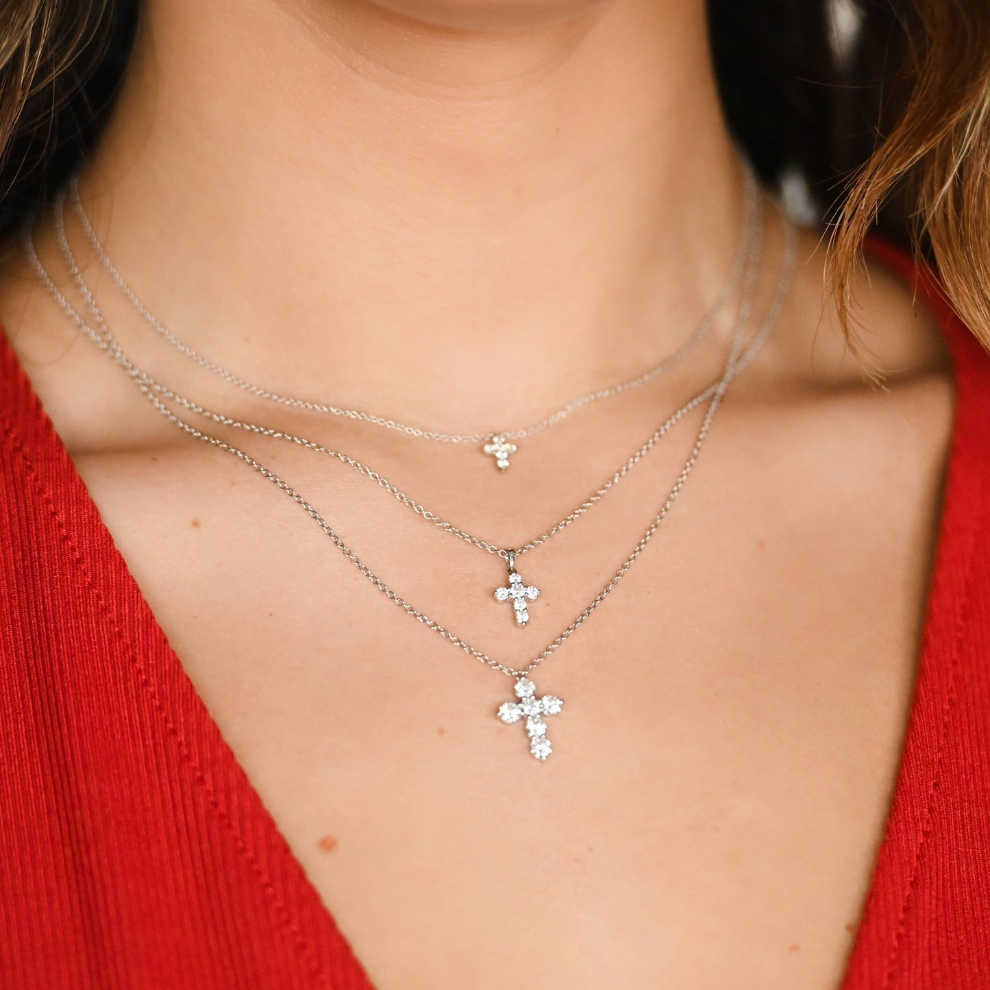 6 stone diamond cross Clearance
